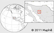 Blank Location Map of Soyopa, highlighted country