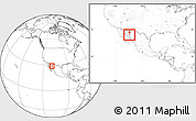 Blank Location Map of Soyopa, highlighted parent region, within the entire country