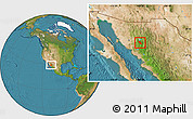Satellite Location Map of Soyopa