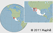 Savanna Style Location Map of Soyopa, highlighted country, highlighted parent region, within the entire country, hill shading