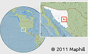 Savanna Style Location Map of Soyopa, highlighted parent region, hill shading