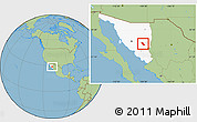 Savanna Style Location Map of Soyopa, highlighted parent region