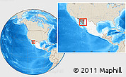 Shaded Relief Location Map of Soyopa, highlighted country, highlighted parent region, within the entire country
