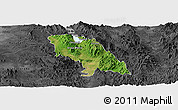 Satellite Panoramic Map of Soyopa, darken, desaturated