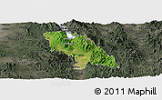 Satellite Panoramic Map of Soyopa, darken, semi-desaturated