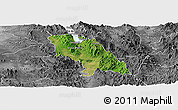 Satellite Panoramic Map of Soyopa, desaturated