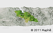 Satellite Panoramic Map of Soyopa, lighten, semi-desaturated