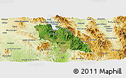 Satellite Panoramic Map of Soyopa, physical outside