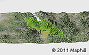 Satellite Panoramic Map of Soyopa, semi-desaturated