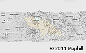 Shaded Relief Panoramic Map of Soyopa, desaturated