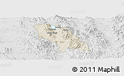 Shaded Relief Panoramic Map of Soyopa, lighten, desaturated