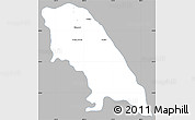 Gray Simple Map of Soyopa, single color outside