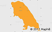 Political Simple Map of Soyopa, single color outside
