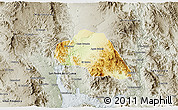 Physical 3D Map of Tepache, semi-desaturated