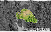 Satellite 3D Map of Tepache, darken, desaturated