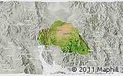 Satellite 3D Map of Tepache, lighten, semi-desaturated