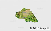 Satellite 3D Map of Tepache, single color outside