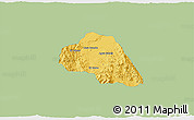 Savanna Style 3D Map of Tepache, single color outside