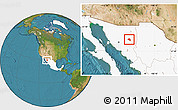 Satellite Location Map of Tepache, highlighted country
