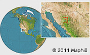 Satellite Location Map of Tepache