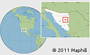 Savanna Style Location Map of Tepache, highlighted parent region