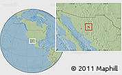 Savanna Style Location Map of Tepache, hill shading
