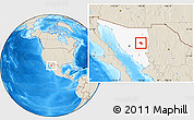 Shaded Relief Location Map of Tepache, highlighted parent region