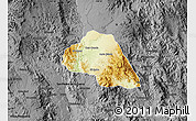 Physical Map of Tepache, darken, desaturated