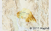 Physical Map of Tepache, lighten