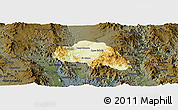 Physical Panoramic Map of Tepache, darken