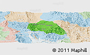 Political Panoramic Map of Tepache, lighten