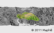 Satellite Panoramic Map of Tepache, desaturated
