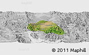 Satellite Panoramic Map of Tepache, lighten, desaturated
