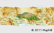 Satellite Panoramic Map of Tepache, physical outside
