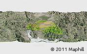 Satellite Panoramic Map of Tepache, semi-desaturated