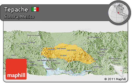 Savanna Style Panoramic Map of Tepache