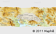 Shaded Relief Panoramic Map of Tepache, physical outside
