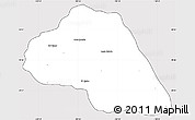 Silver Style Simple Map of Tepache, cropped outside