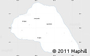 Silver Style Simple Map of Tepache, single color outside