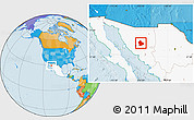 Political Location Map of Ures, highlighted country