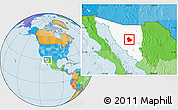 Political Location Map of Ures, highlighted parent region