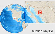 Shaded Relief Location Map of Ures