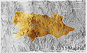 Physical 3D Map of Yecora, lighten, desaturated