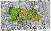 Satellite 3D Map of Yecora, lighten, desaturated