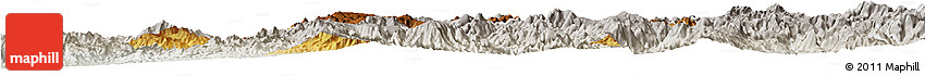 Physical Horizon Map of Yecora, lighten, semi-desaturated