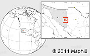 Blank Location Map of Yecora, highlighted parent region