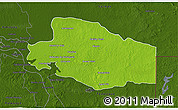 Physical 3D Map of Balancan, darken