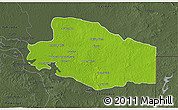 Physical 3D Map of Balancan, darken, semi-desaturated