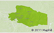 Physical 3D Map of Balancan, lighten