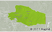 Physical 3D Map of Balancan, lighten, semi-desaturated